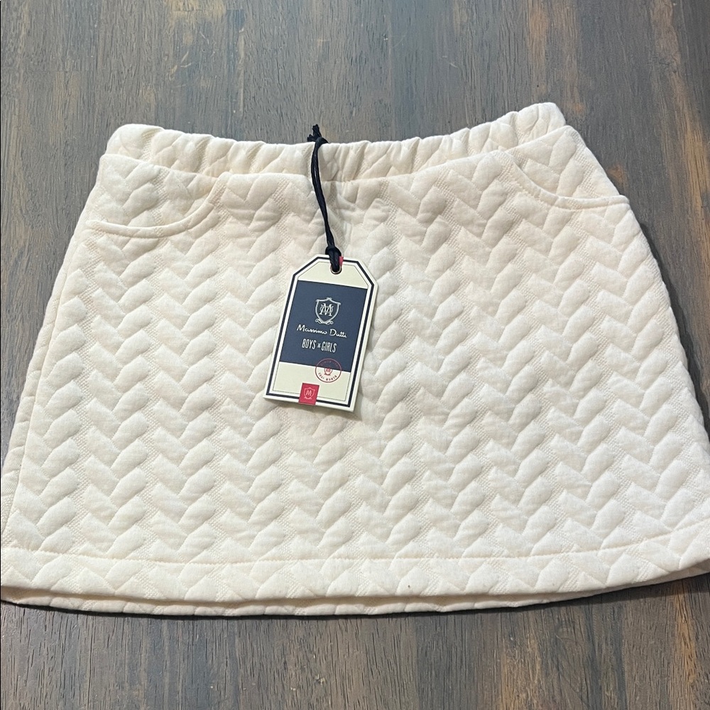 Massimo Dutti Beige Quilted skirt girls skirt 7/8 nwt #571